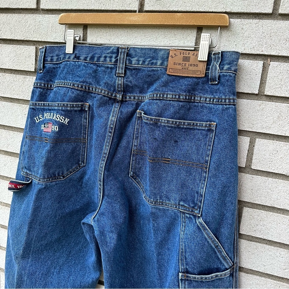 Vintage U.S. Polo Assn. Carpenter Jeans 36x32 Relaxed Workwear Denim Y2K Grunge - Picture 4 of 12